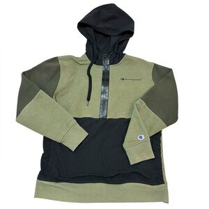 Men’s Champion green and black hoodie